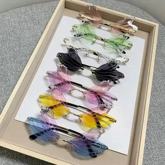 Dragonfly Wings Blue Purple Sunglasses main image 4